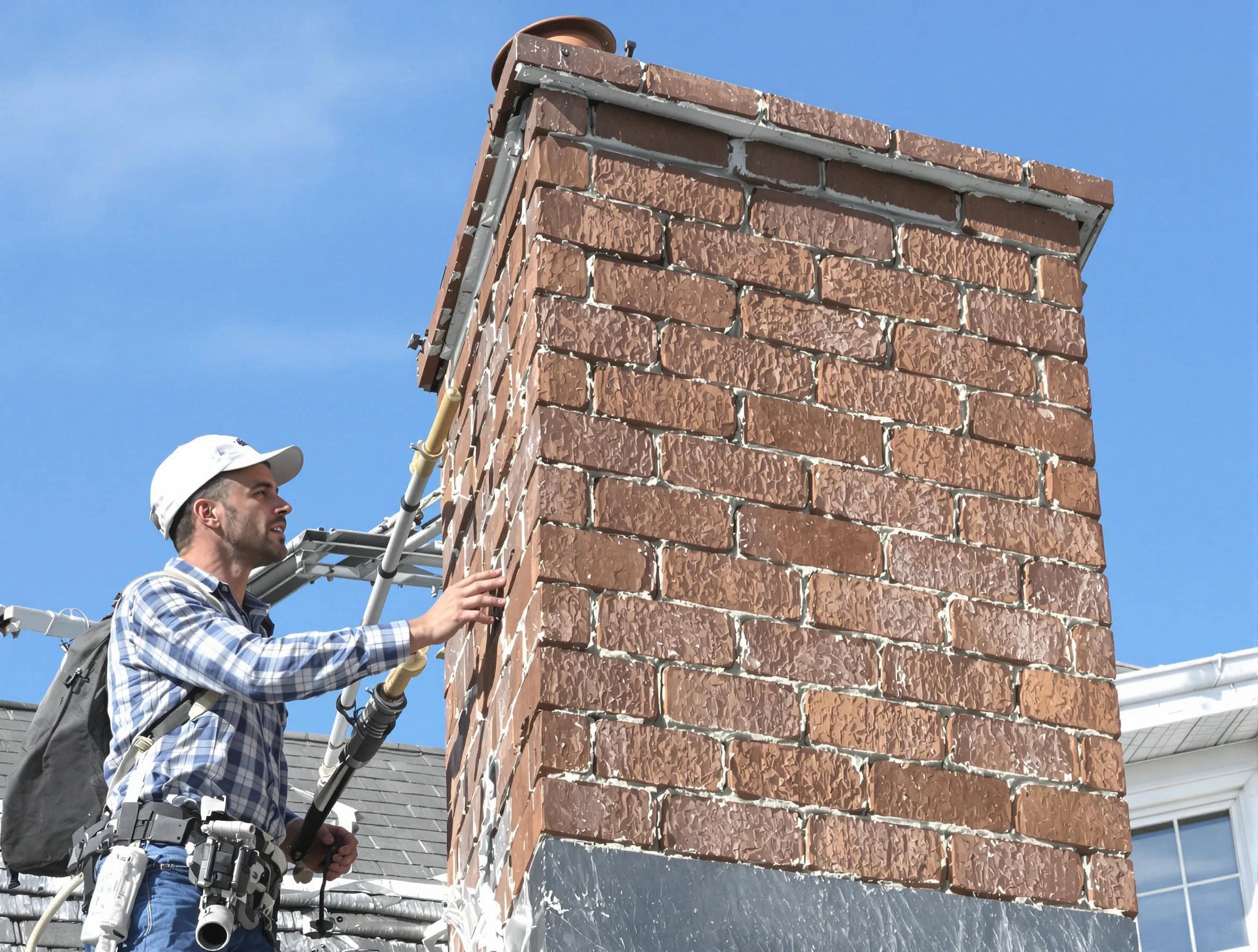 Brickwork for a chimney rebuild by Belleville Chimney Sweep in Belleville, NJ