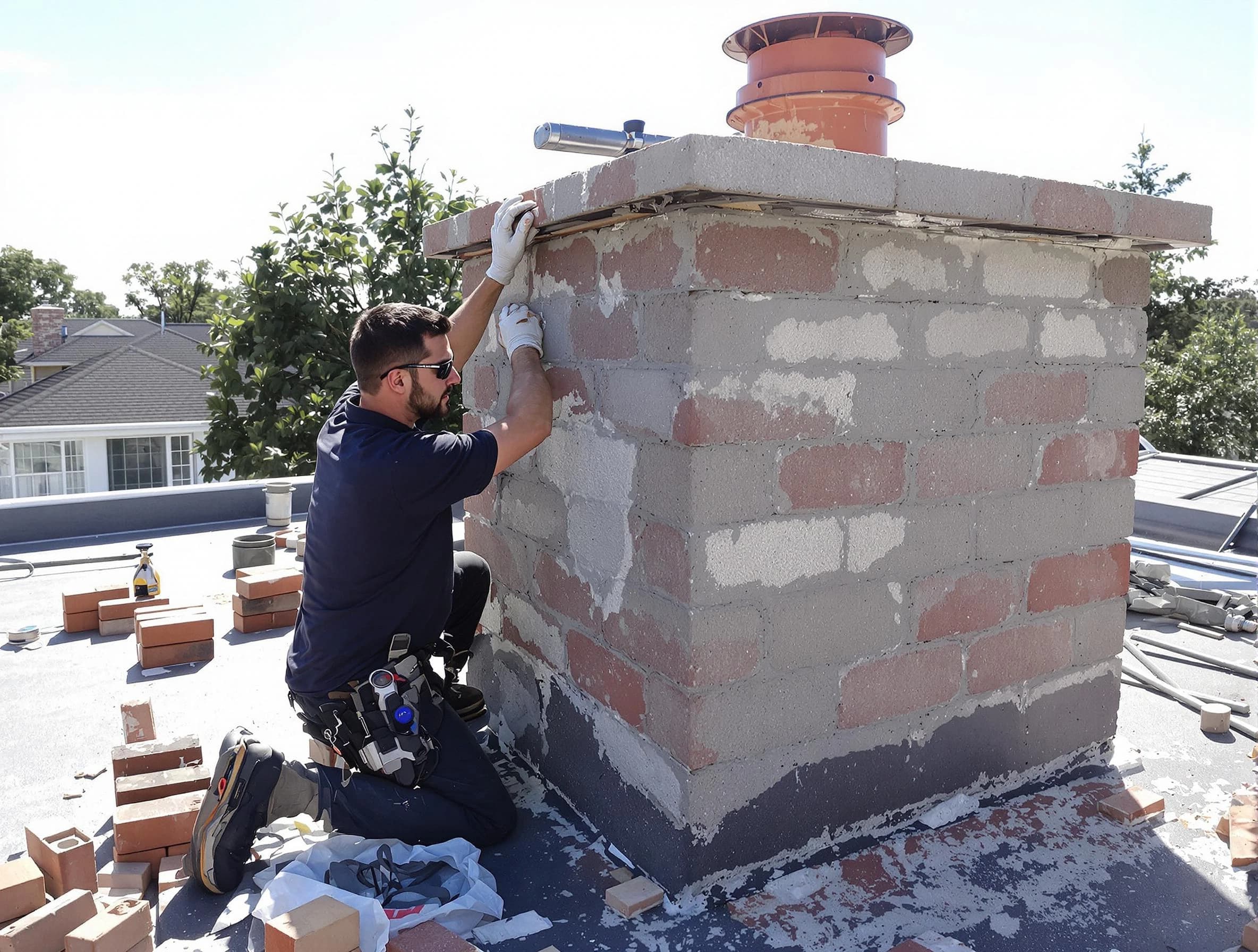 Advanced chimney repair process by Belleville Chimney Sweep in Belleville, NJ