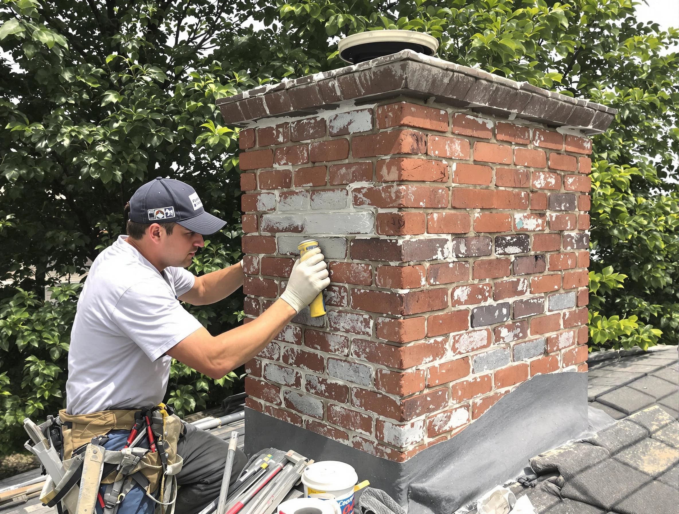 Belleville Chimney Sweep restoring an aging chimney in Belleville, NJ