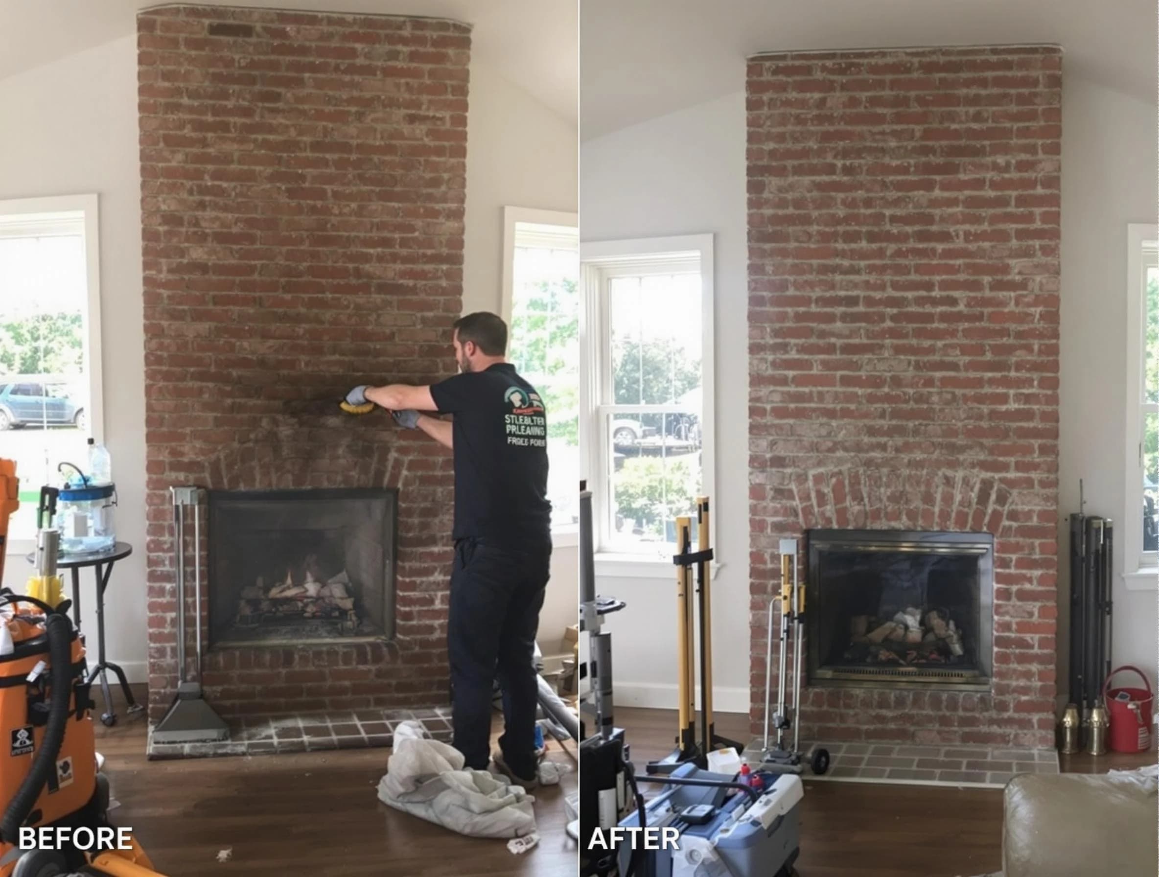 Finished chimney sweeping service by Belleville Chimney Sweep in Belleville, NJ