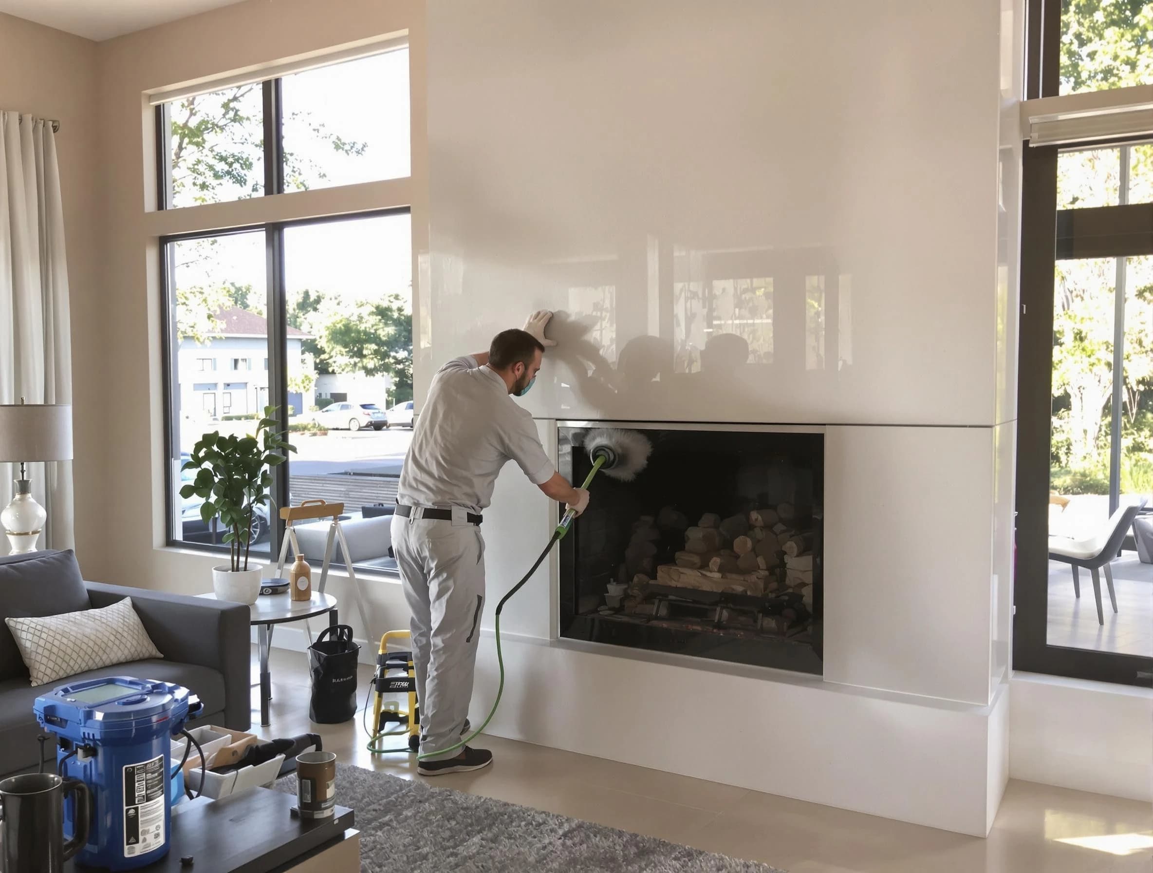 Belleville Chimney Sweep performing thorough soot removal in Belleville, NJ