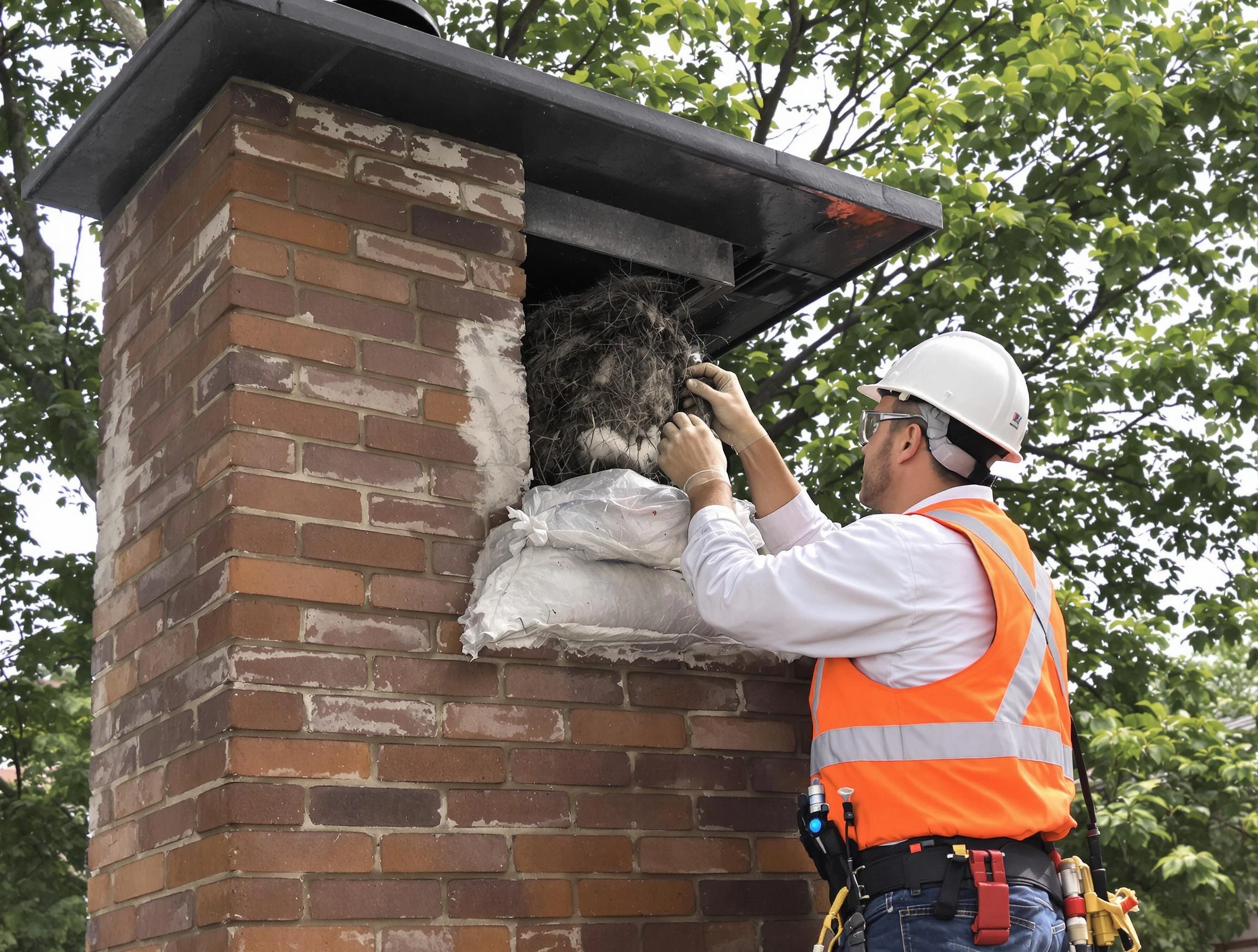 Humane removal of debris and animals by Belleville Chimney Sweep in Belleville, NJ