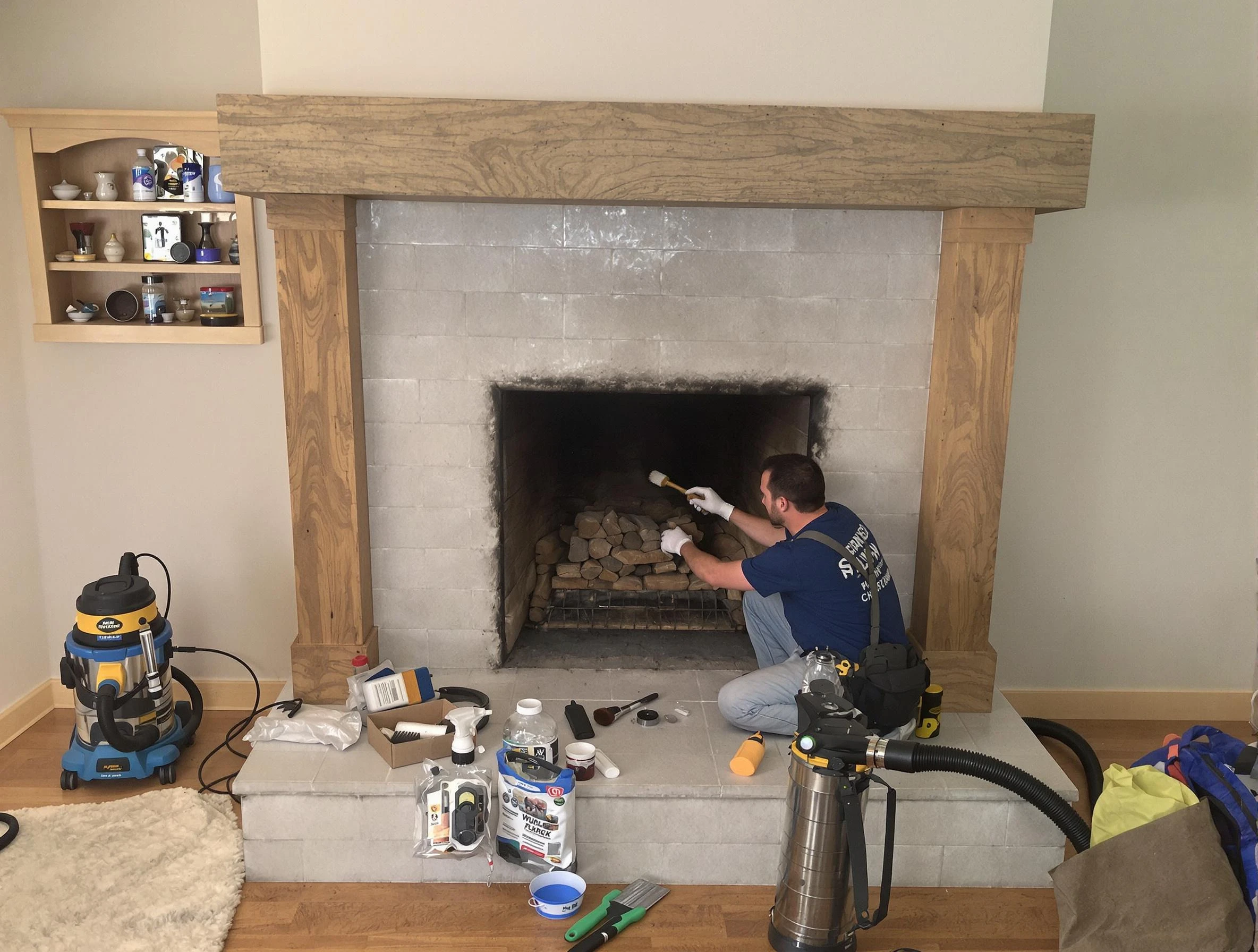 Detailed creosote removal process by Belleville Chimney Sweep in Belleville, NJ