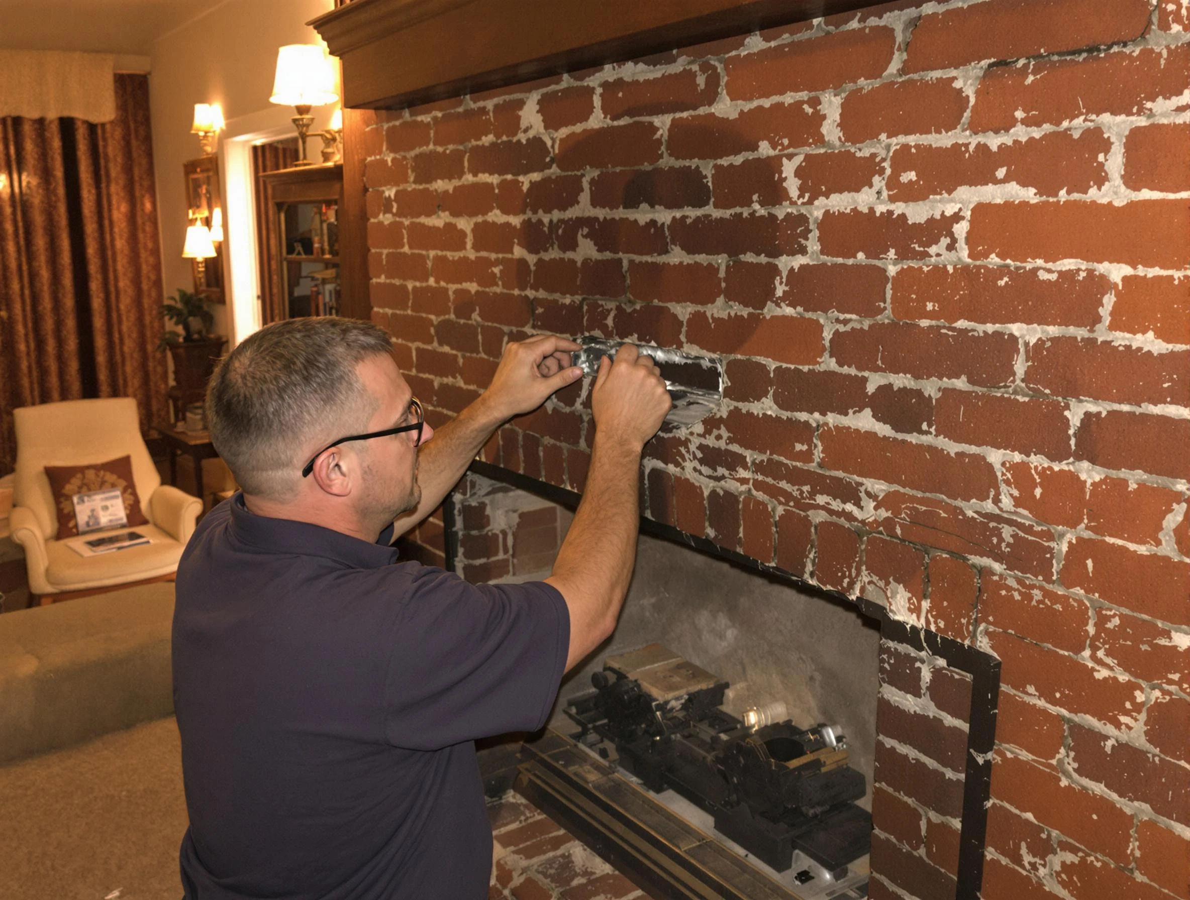 Belleville Chimney Sweep expert fixing a fireplace in Belleville, NJ